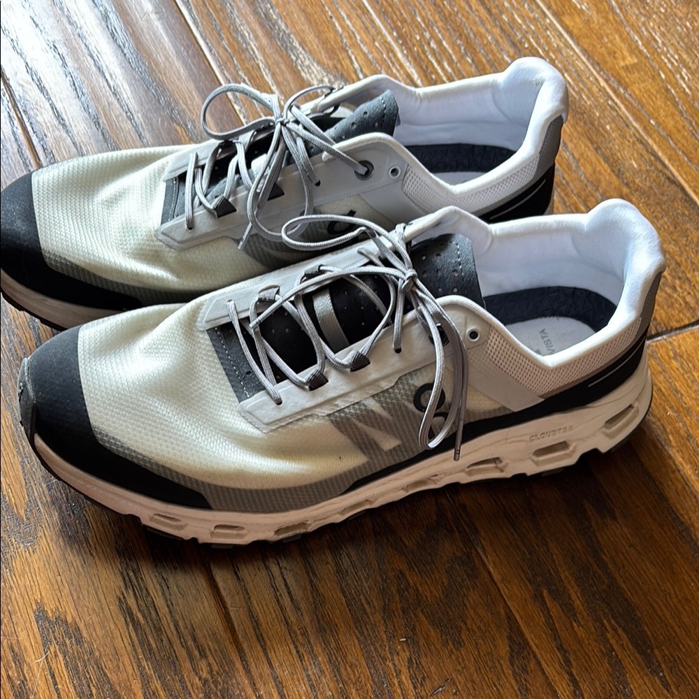On Running Black and White Athletic Shoes
